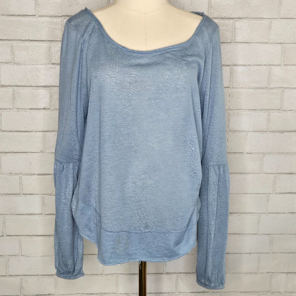 Free People Pullover Long Sleeve Top Keyhole Back Large